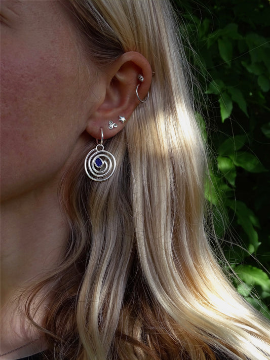 nebula earrings • seaglass