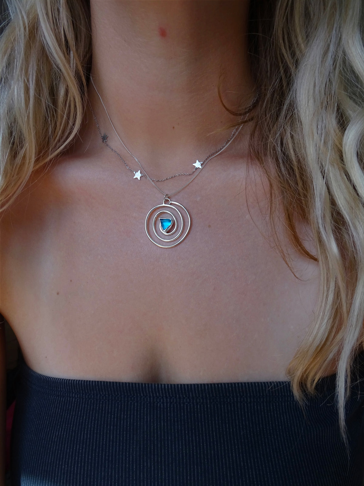 nebula pendant • seaglass