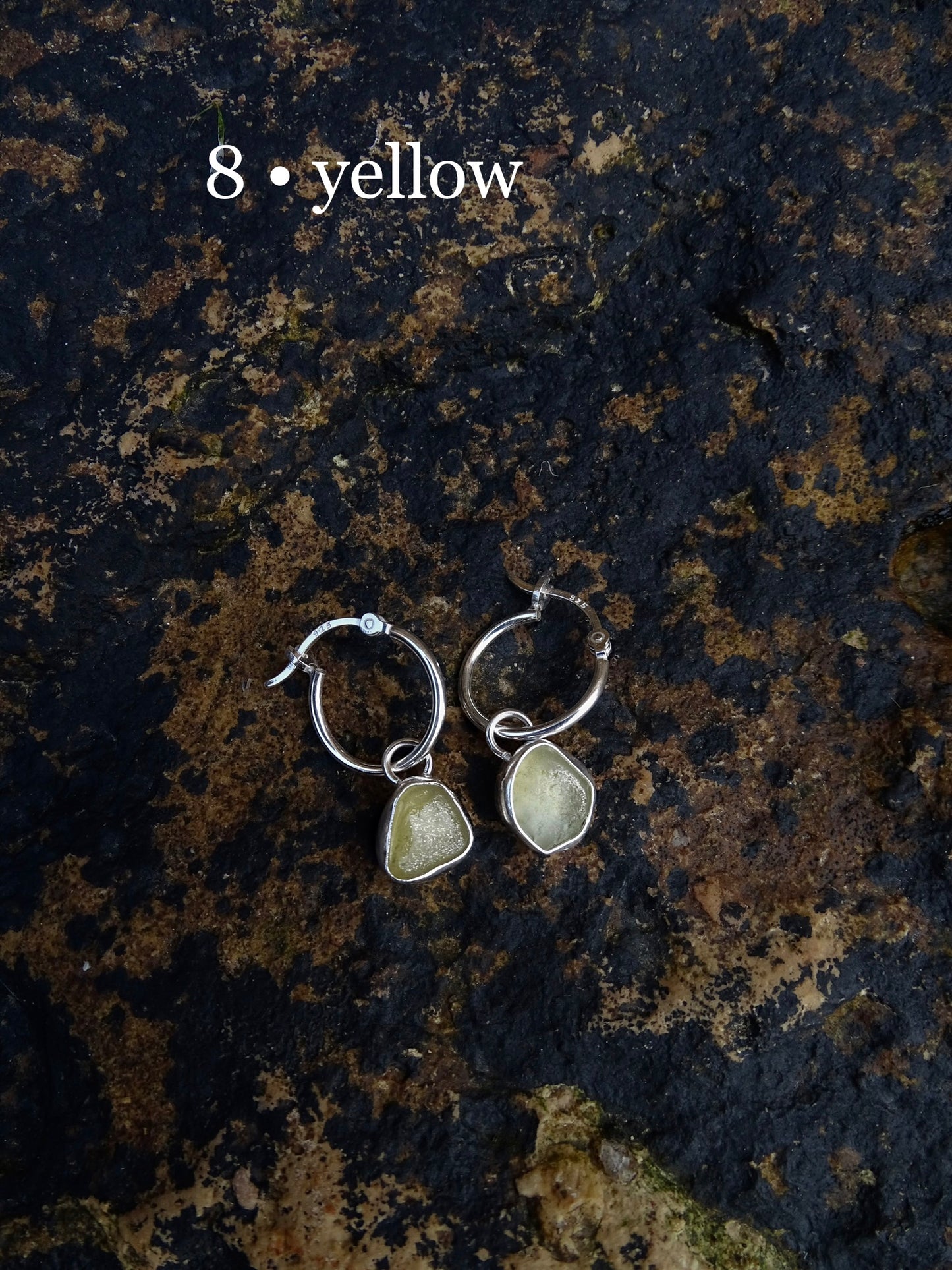 simple seaglass hoops