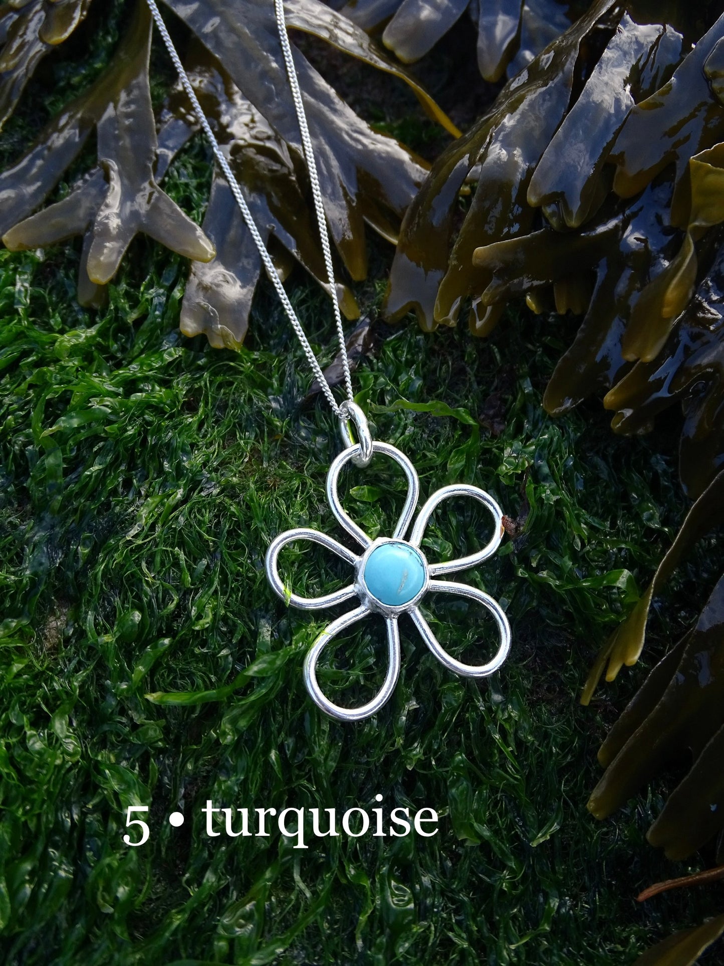 gemstone fleur pendants • one-offs