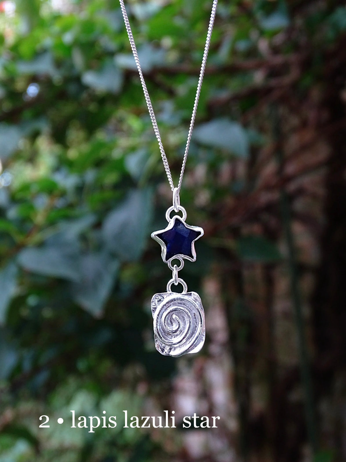 star drop spiral pendants