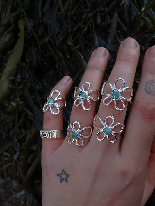 fleur rings • seaglass