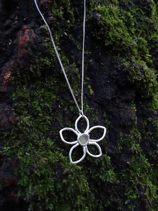 seaglass fleur pendants