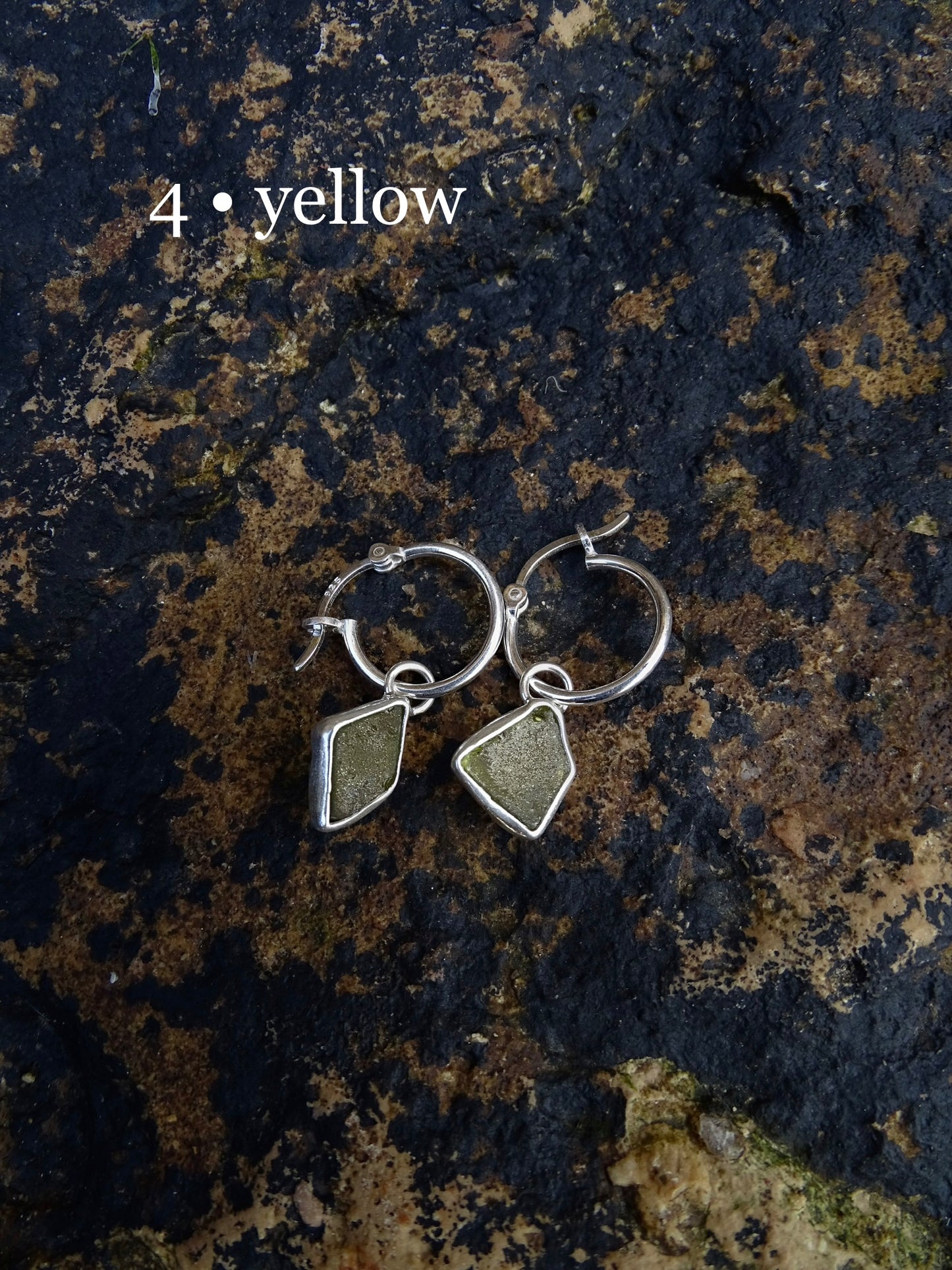 simple seaglass hoops