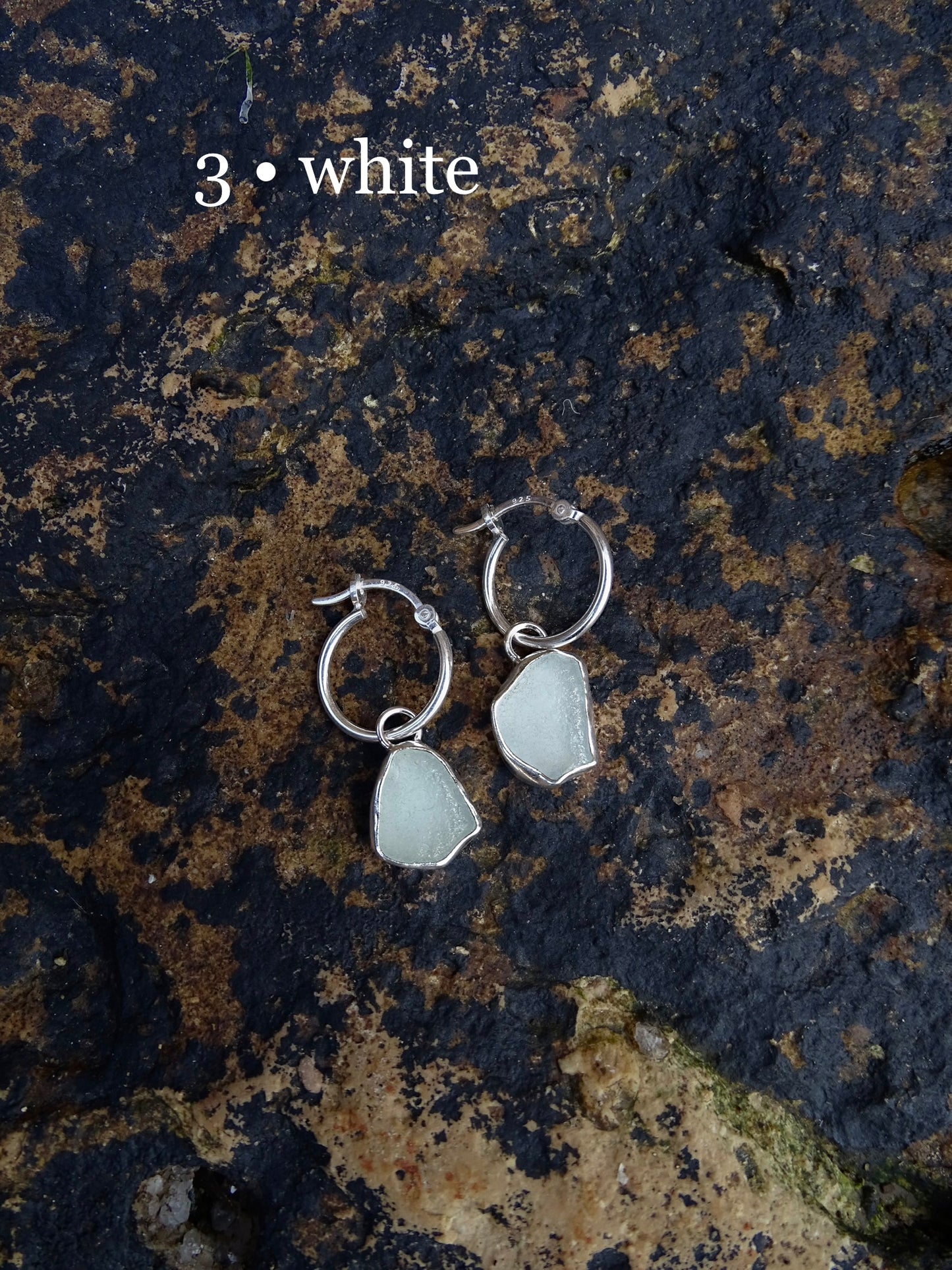 simple seaglass hoops