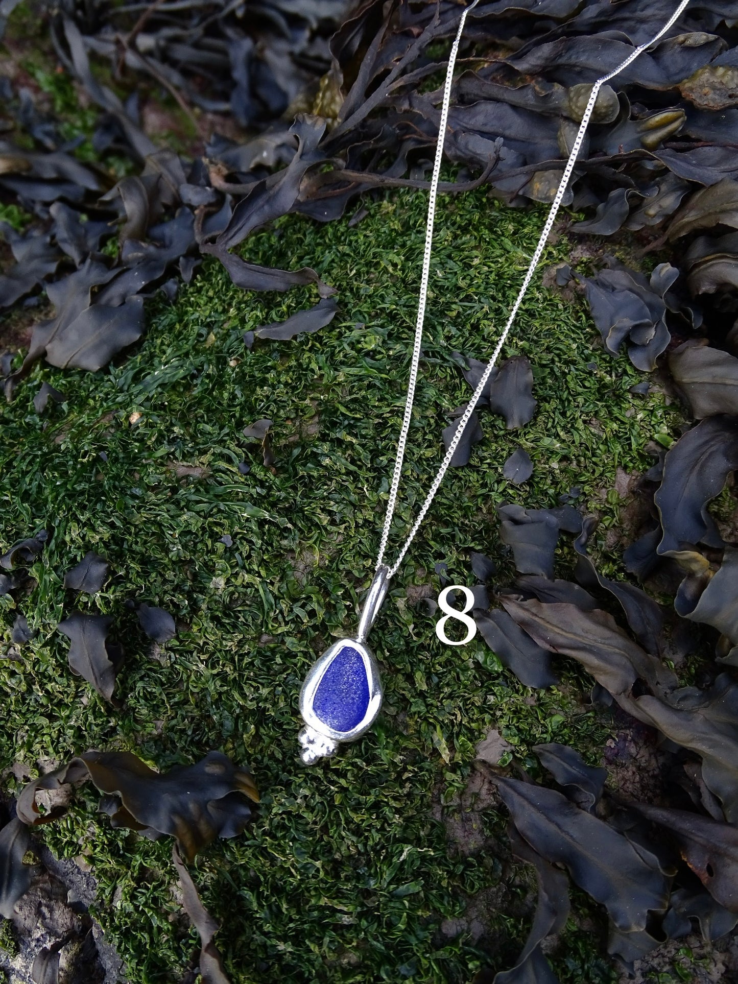 blue seaglass necklaces