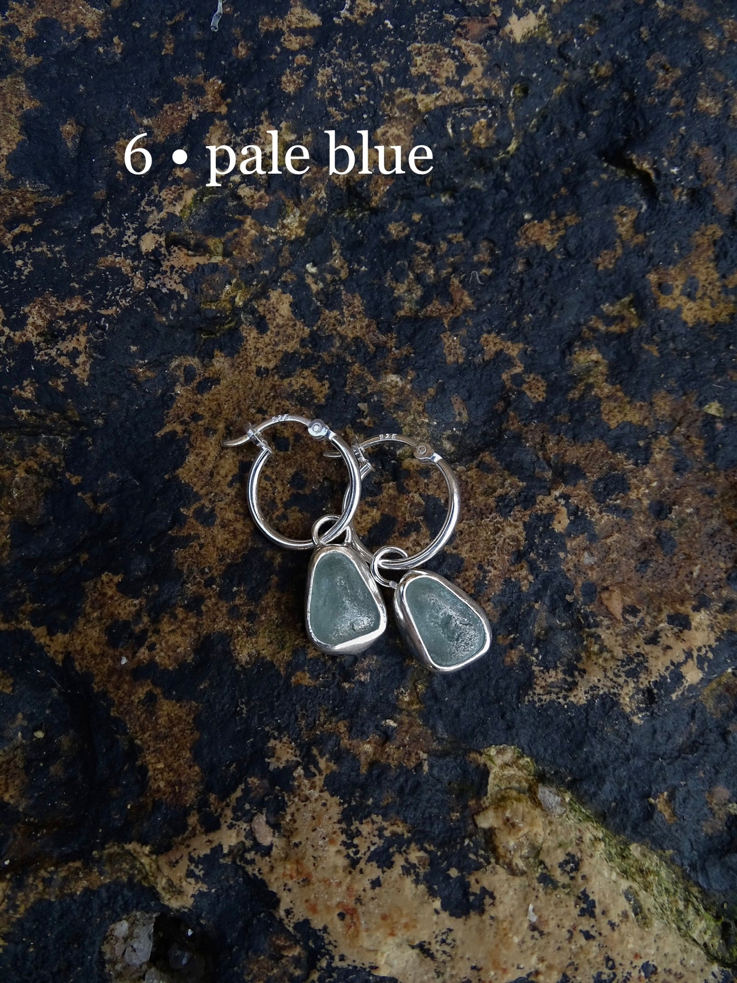 simple seaglass hoops