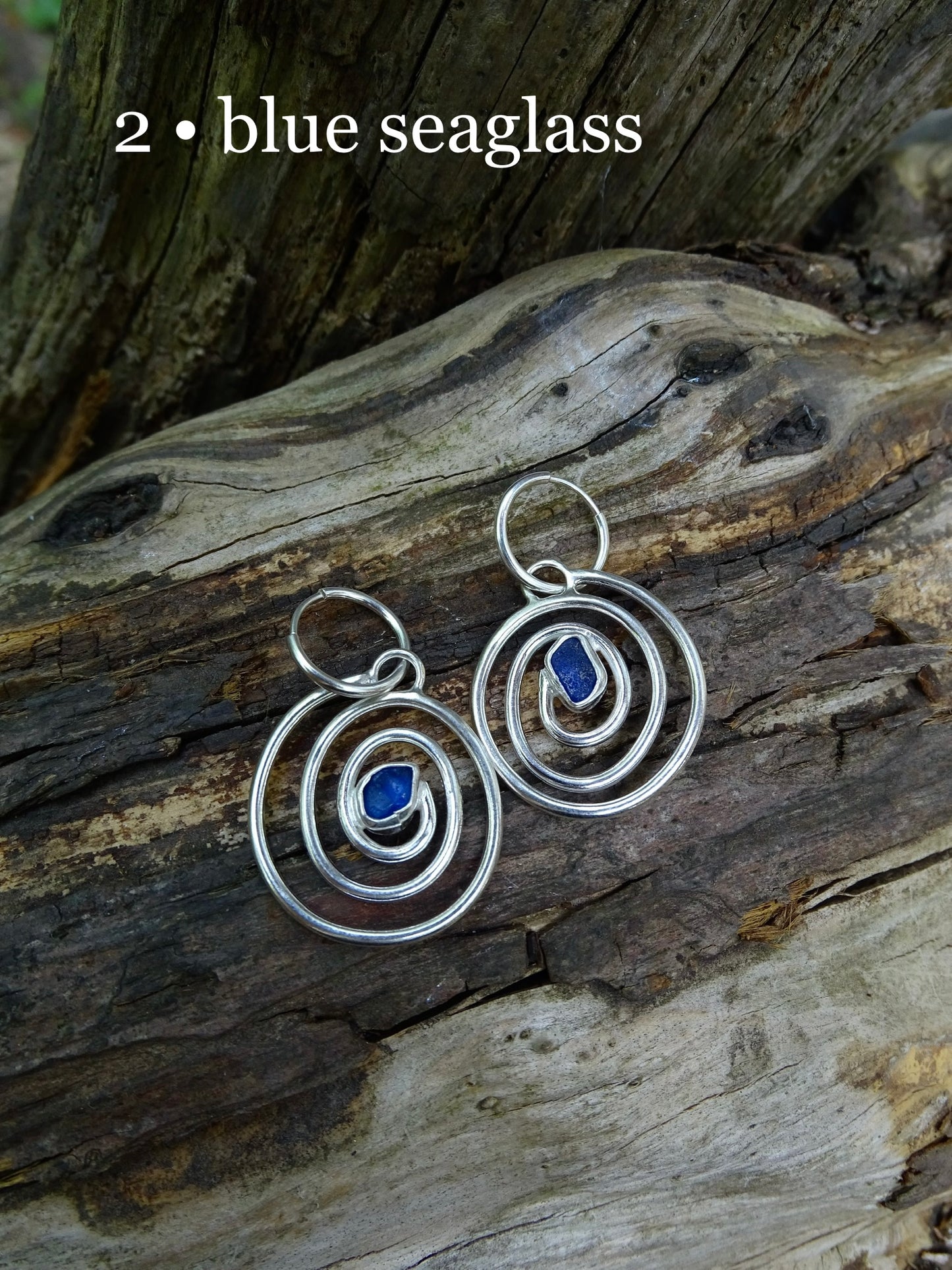nebula earrings • seaglass