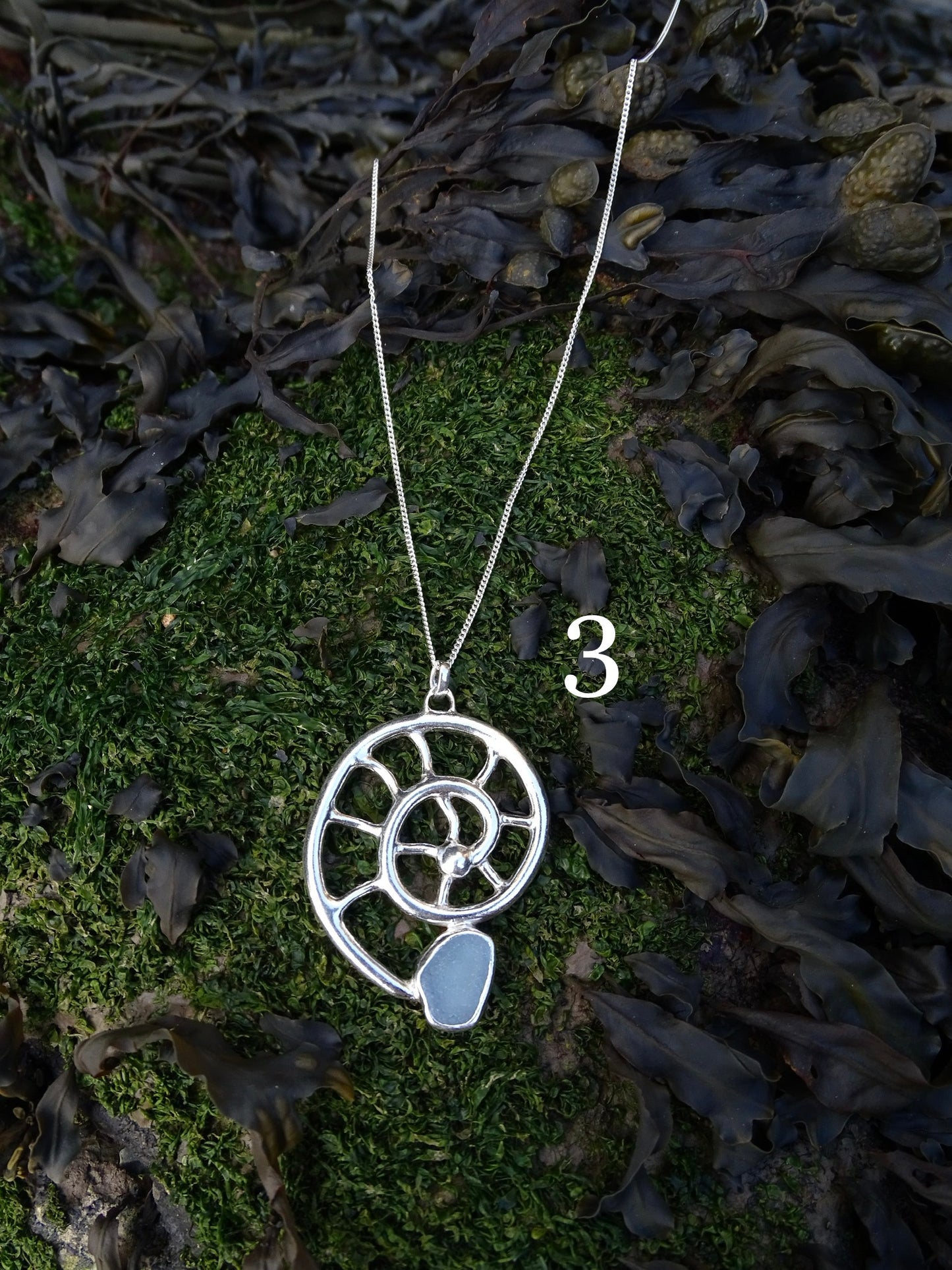 blue seaglass necklaces