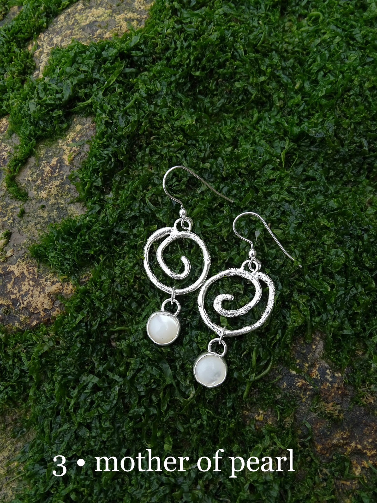organic spiral earrings