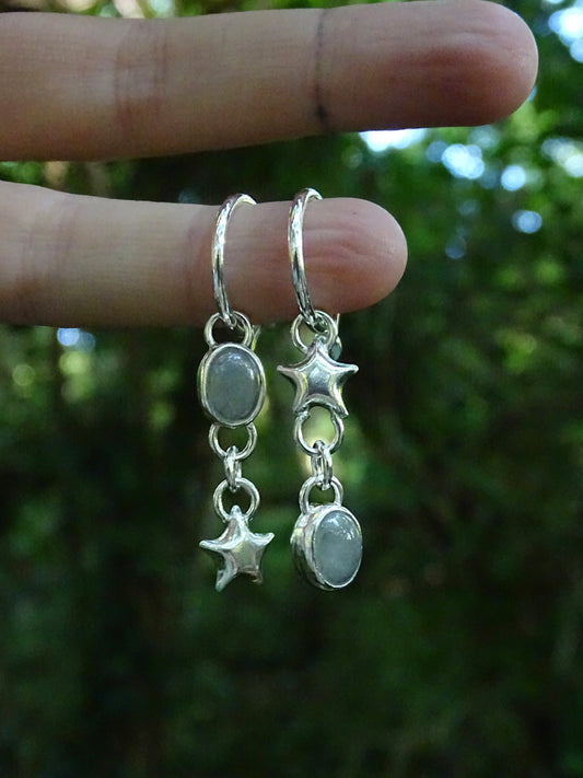 asymmetrical star hoops