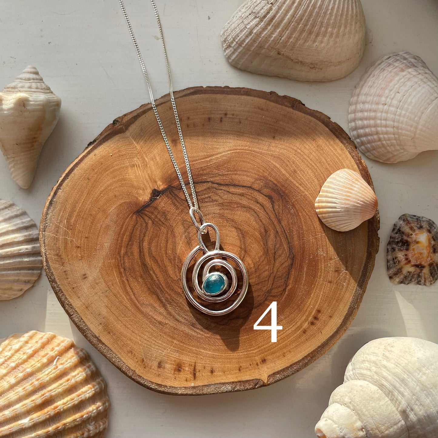 Seaglass Spiral Pendant