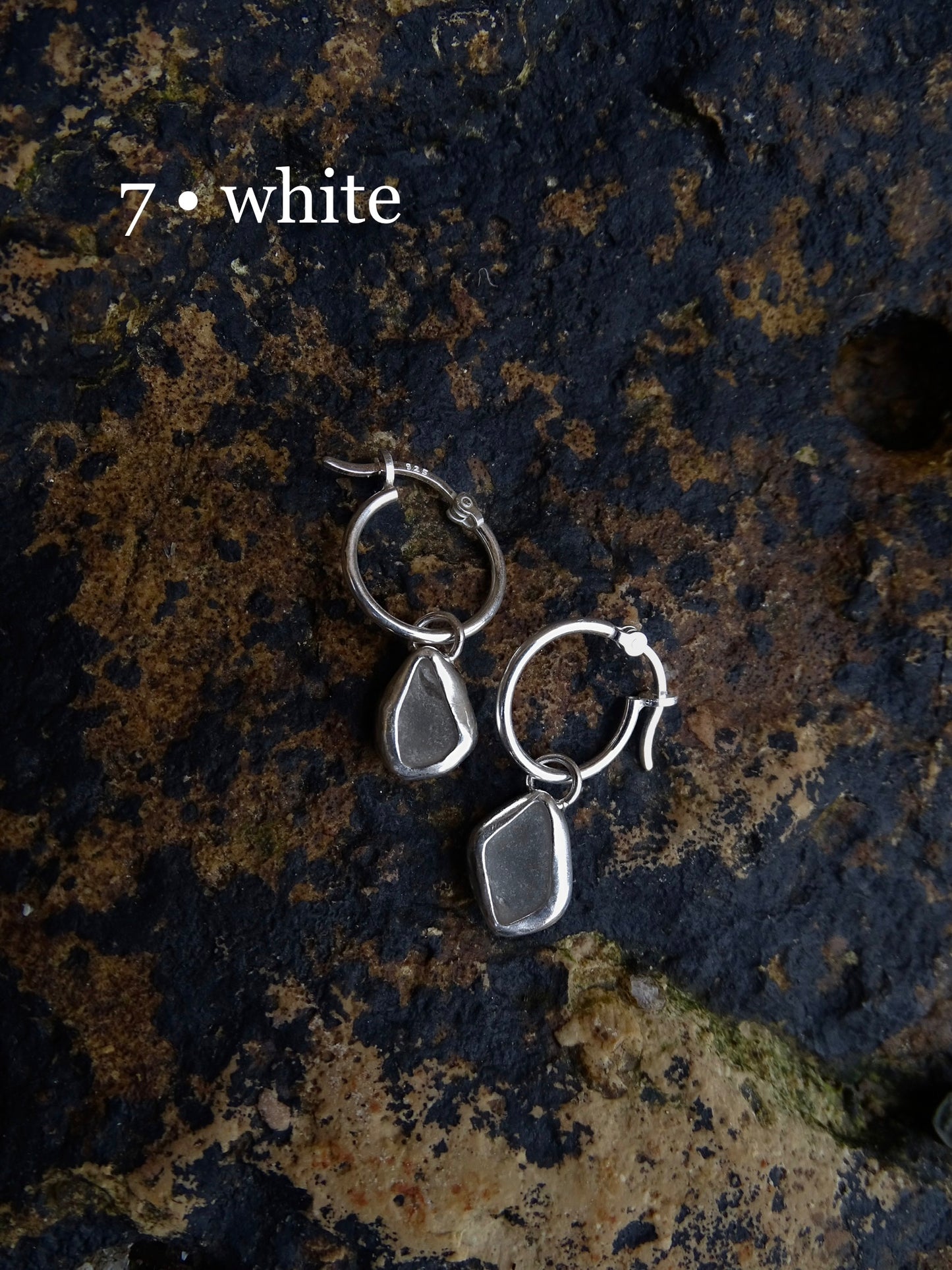 simple seaglass hoops