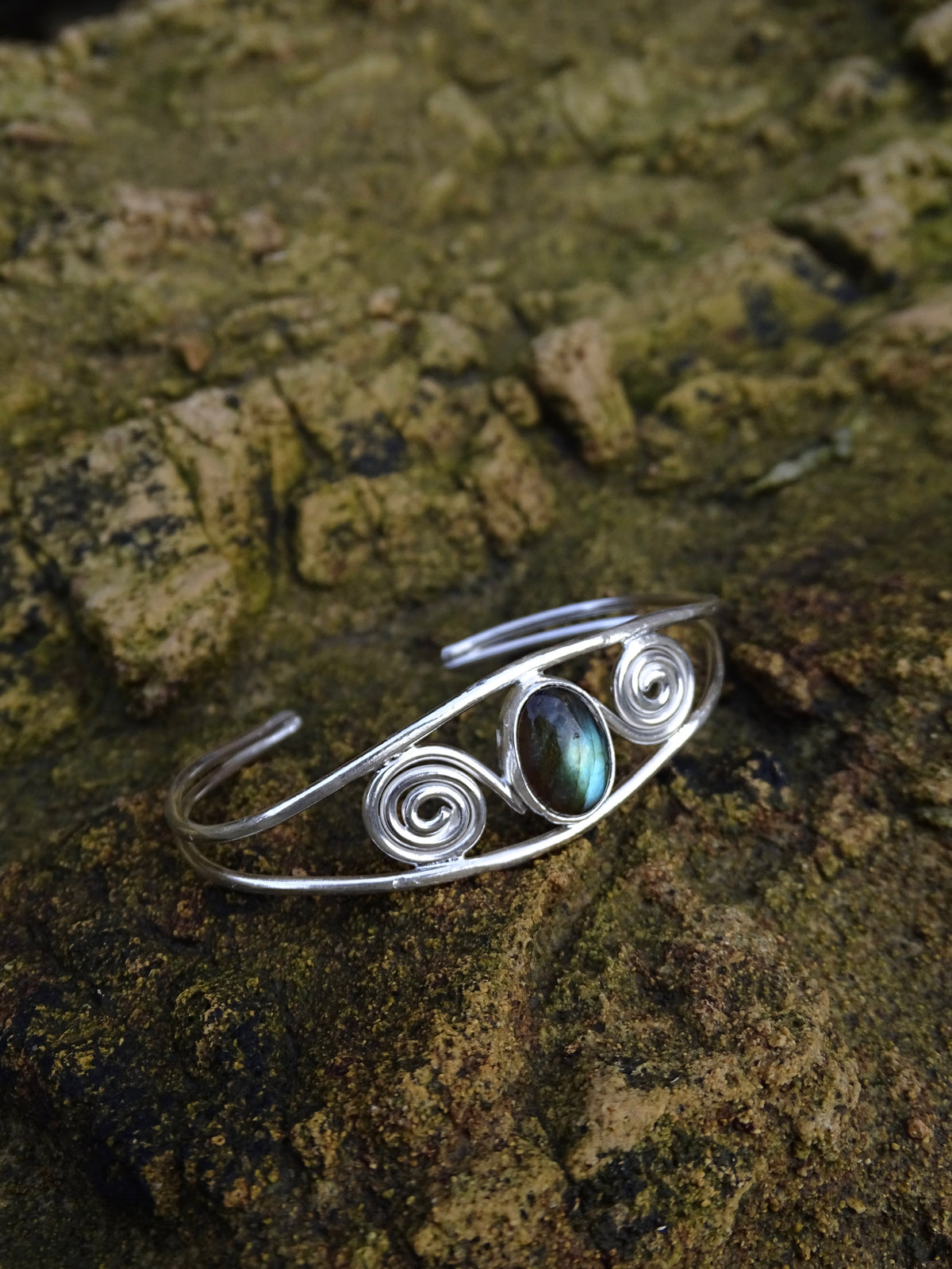 labradorite swirl cuff