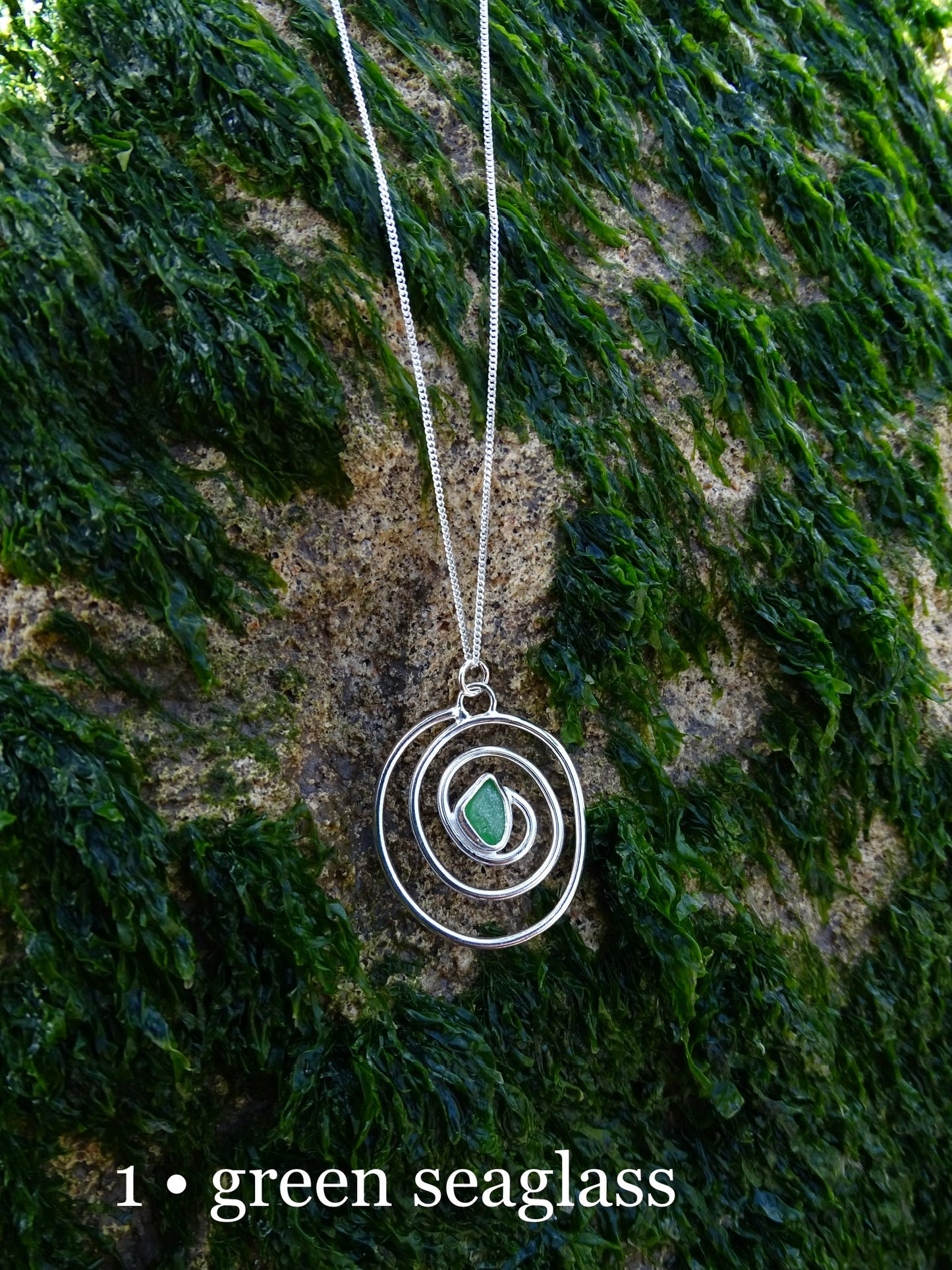 nebula pendant • seaglass