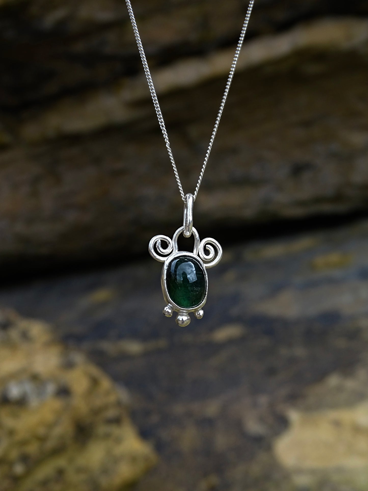 green tourmaline pendant