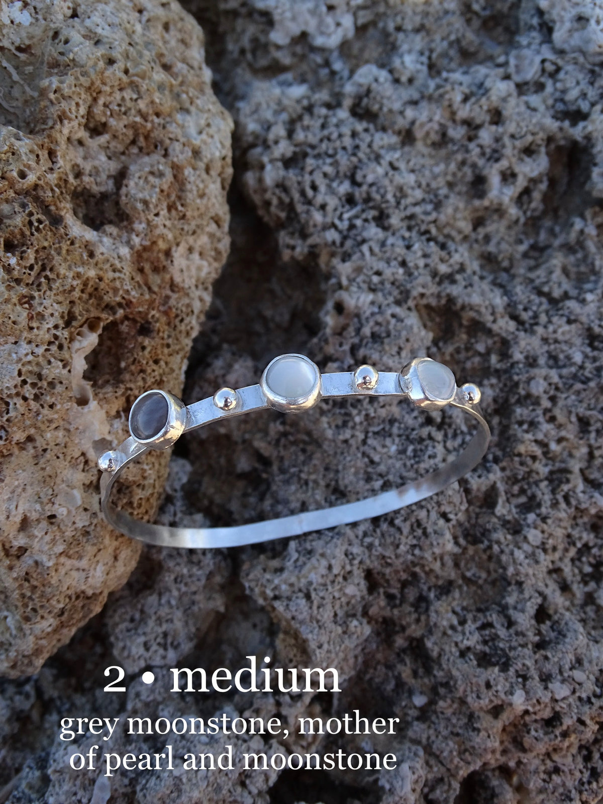 triple stone bangle
