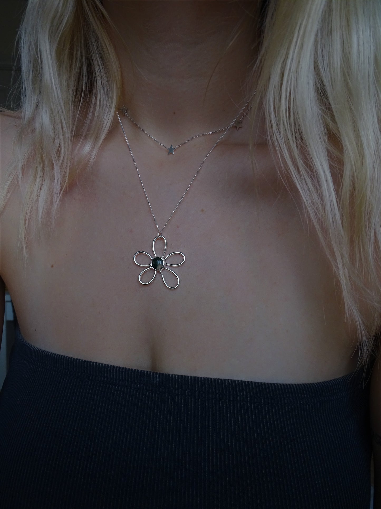 gemstone fleur pendants • one-offs