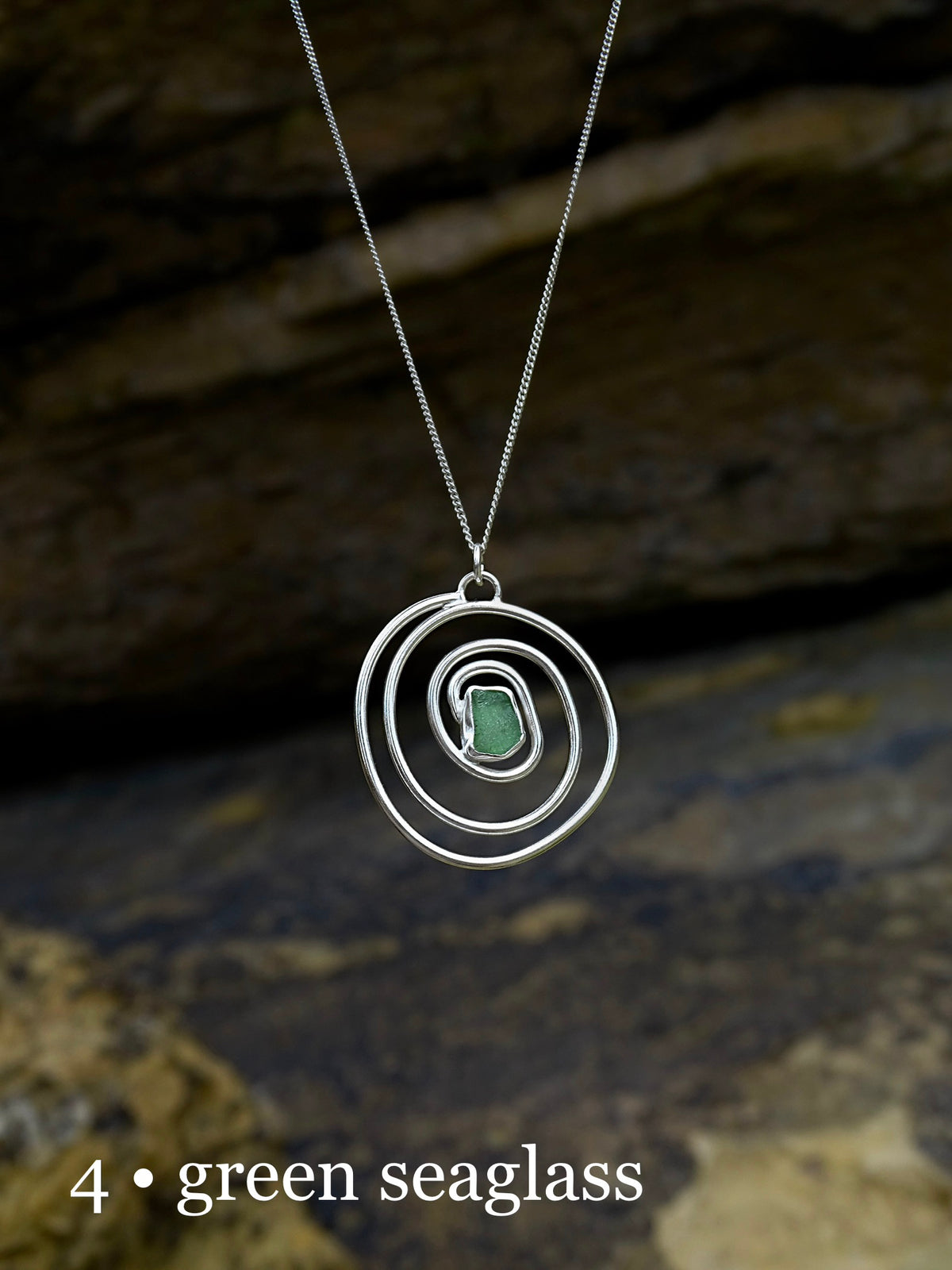 nebula pendant • seaglass