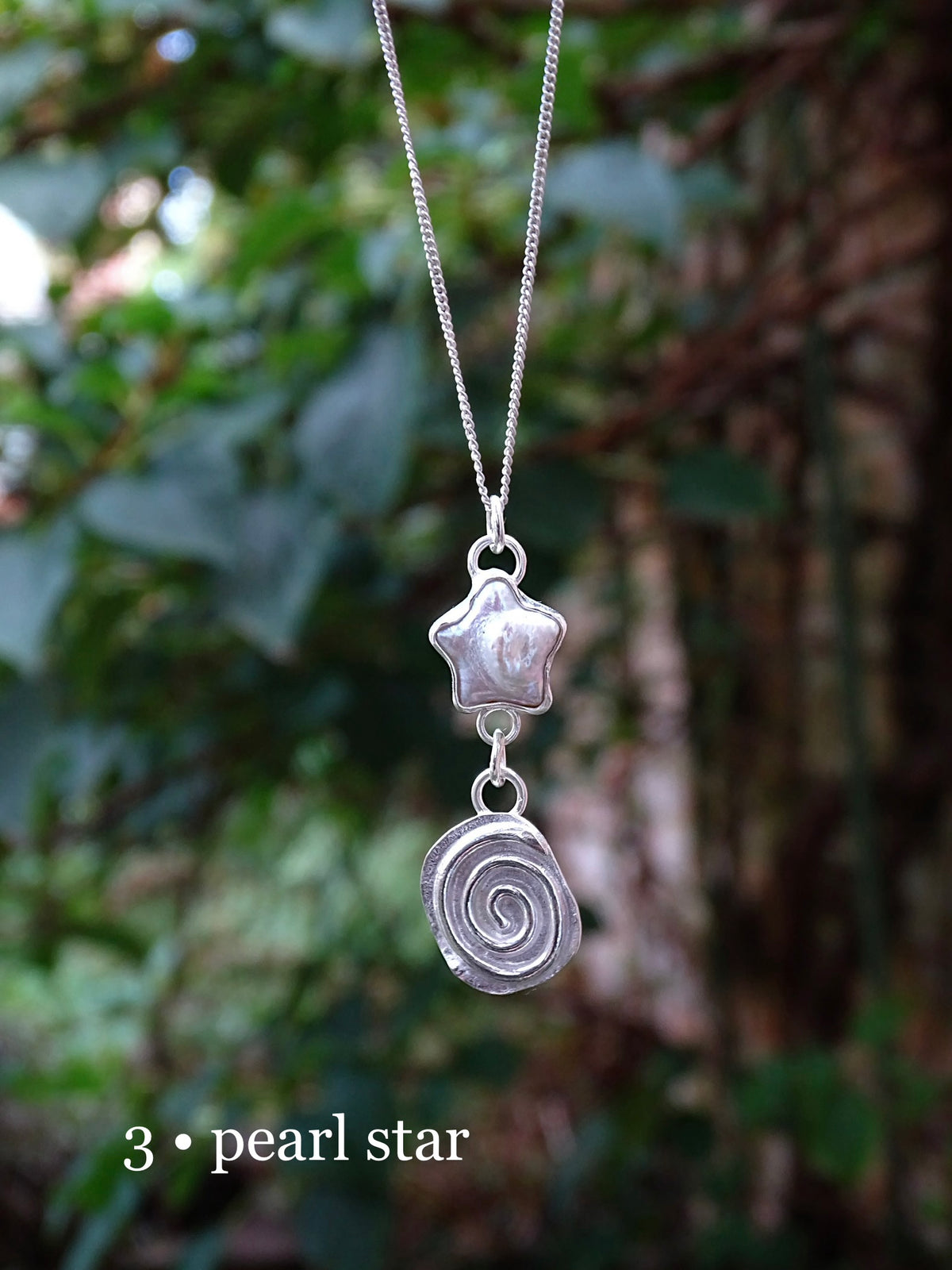 star drop spiral pendants