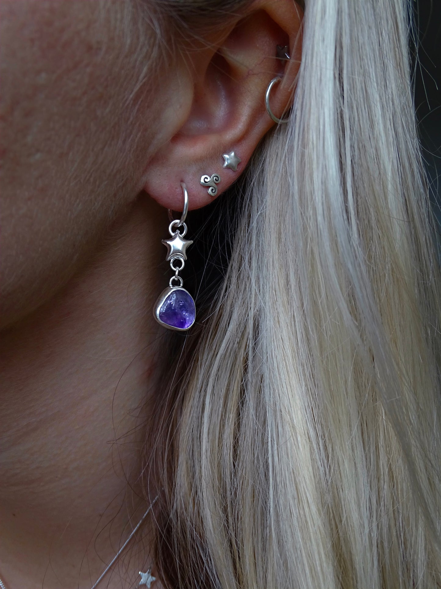 asymmetrical charm hoops