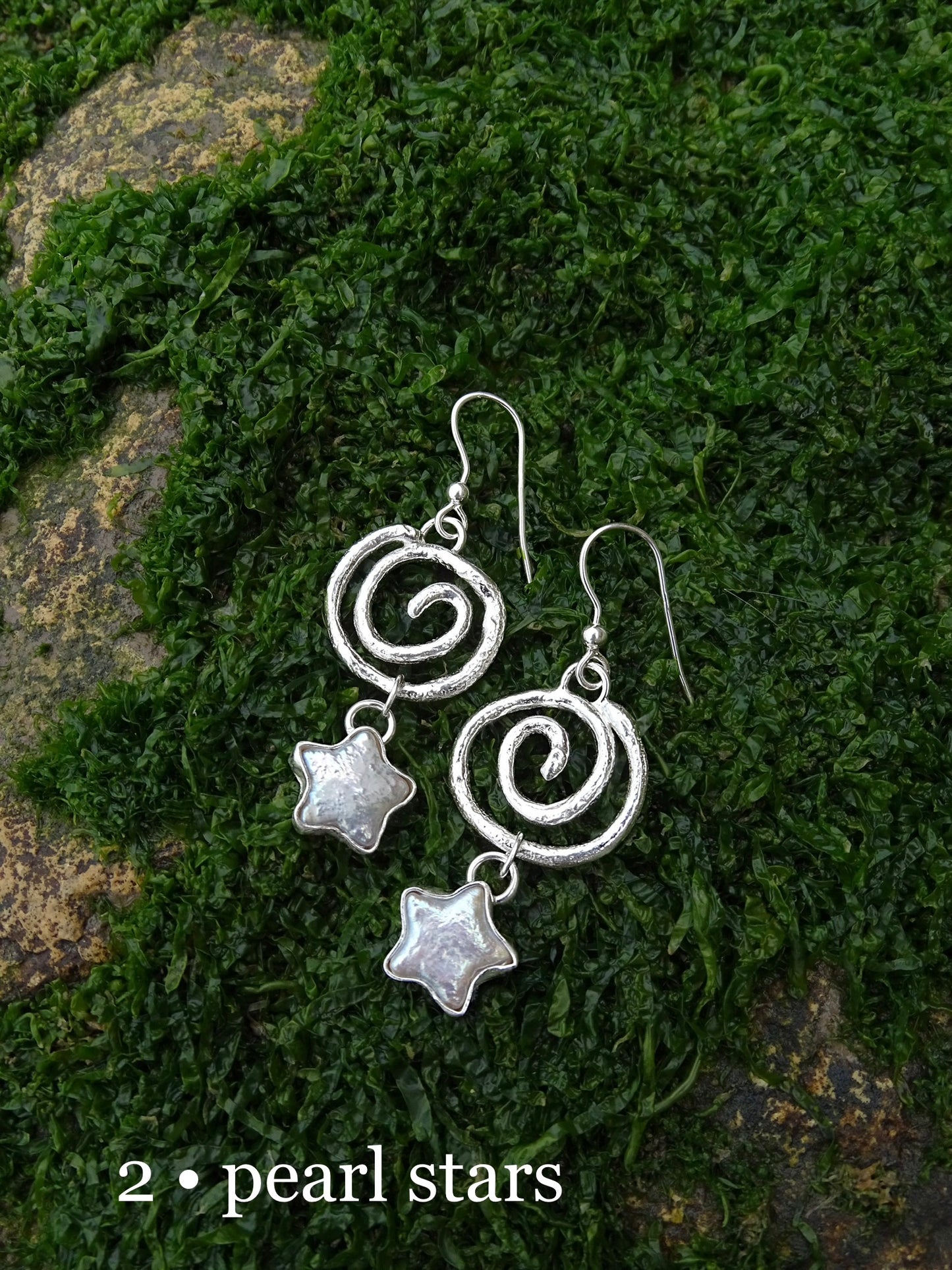 organic spiral earrings