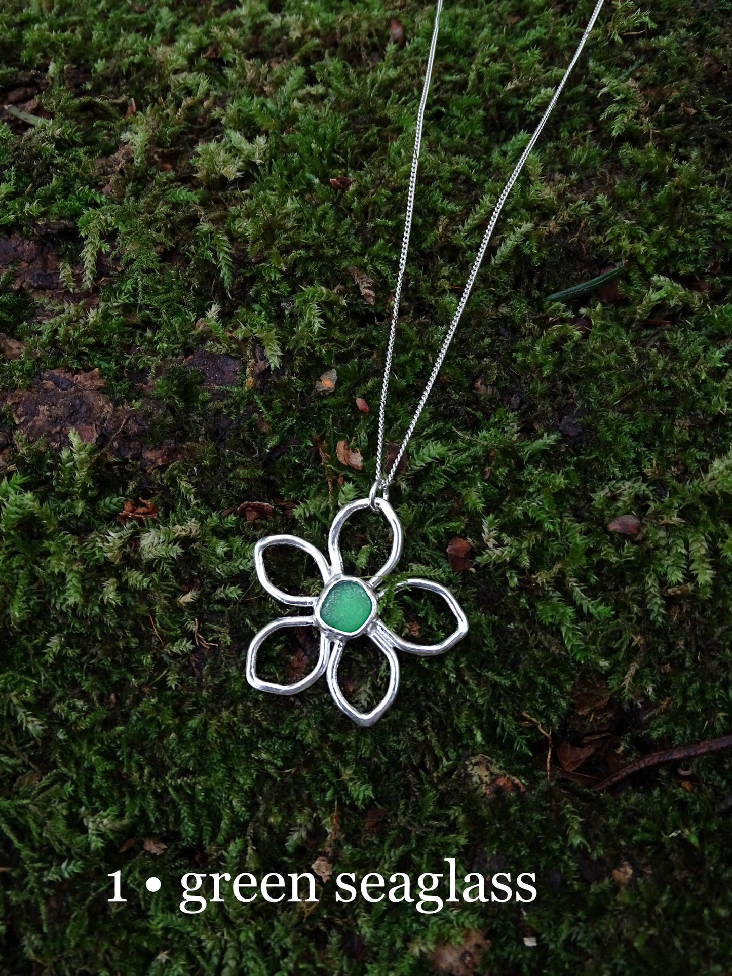 seaglass fleur pendants