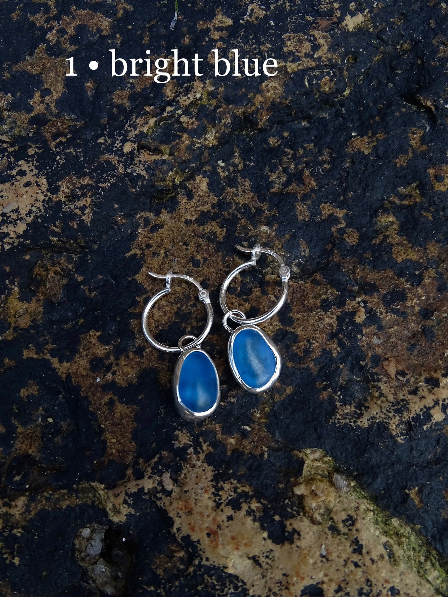 simple seaglass hoops