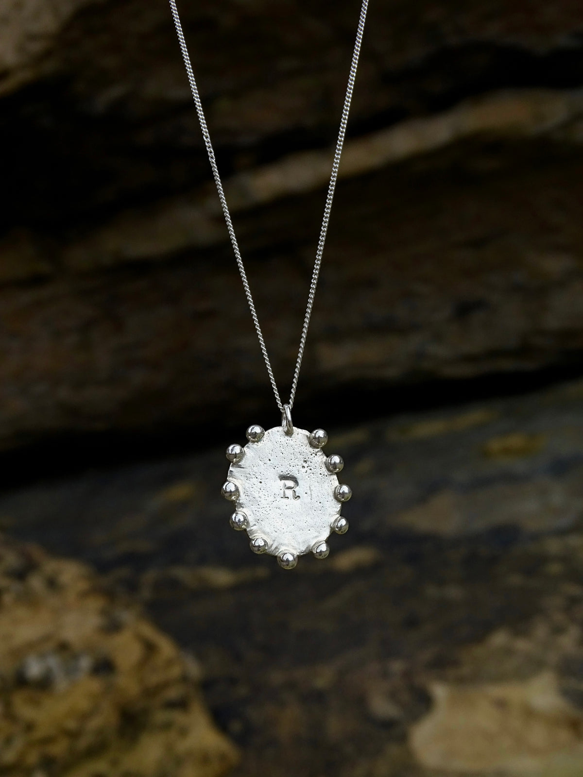 stamped medallion pendants • made to order