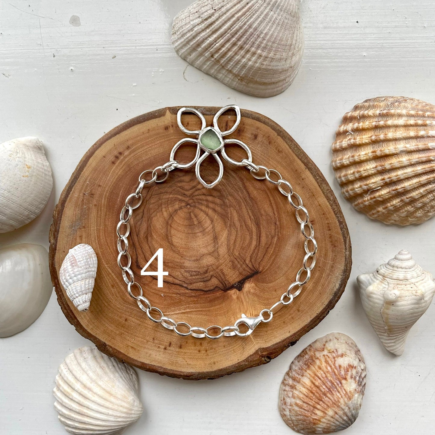 Seaglass Flower Bracelets