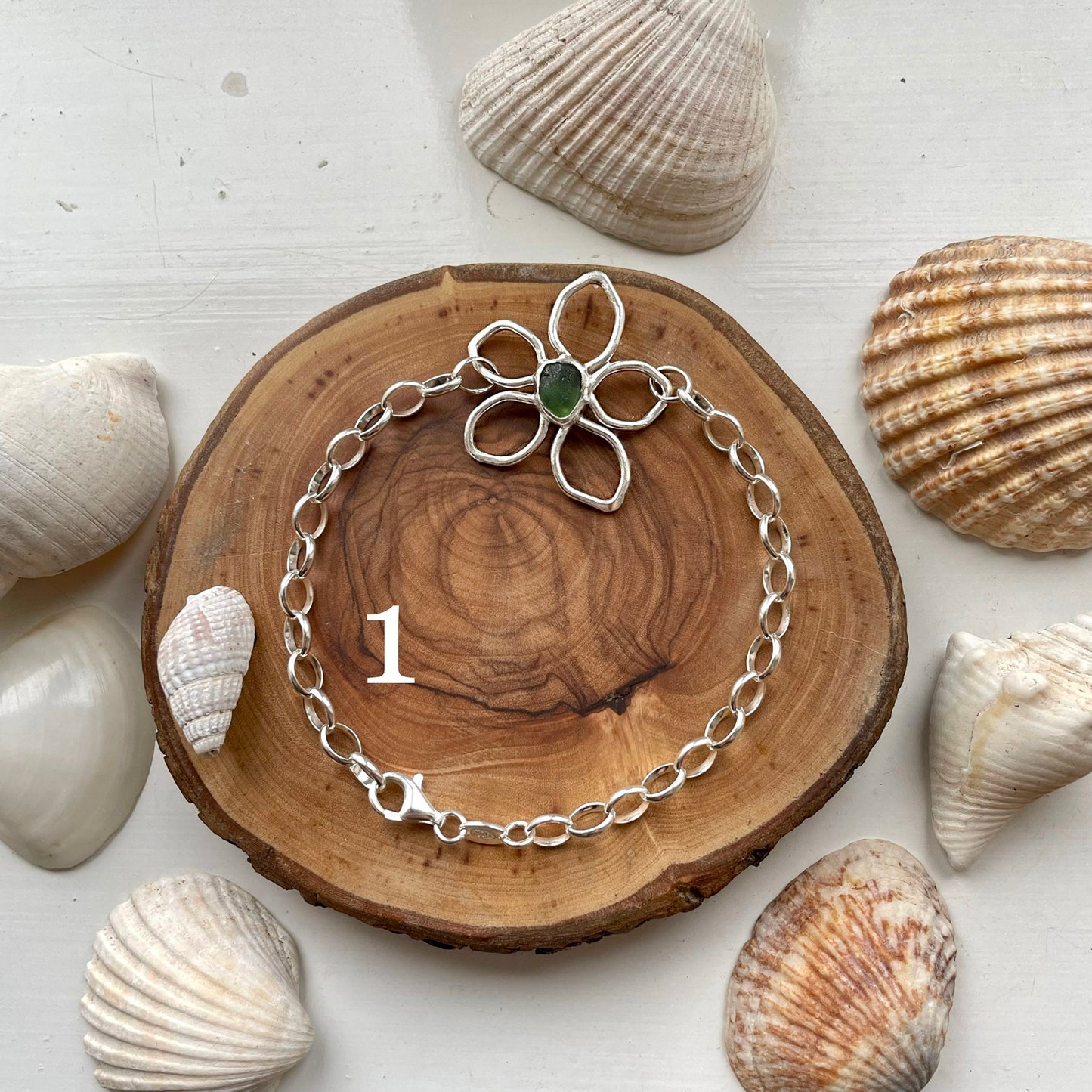 Seaglass Flower Bracelets