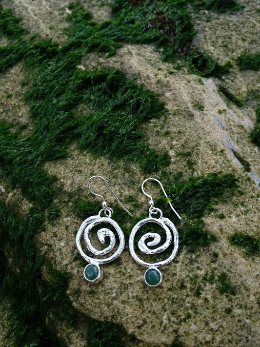 organic spiral earrings