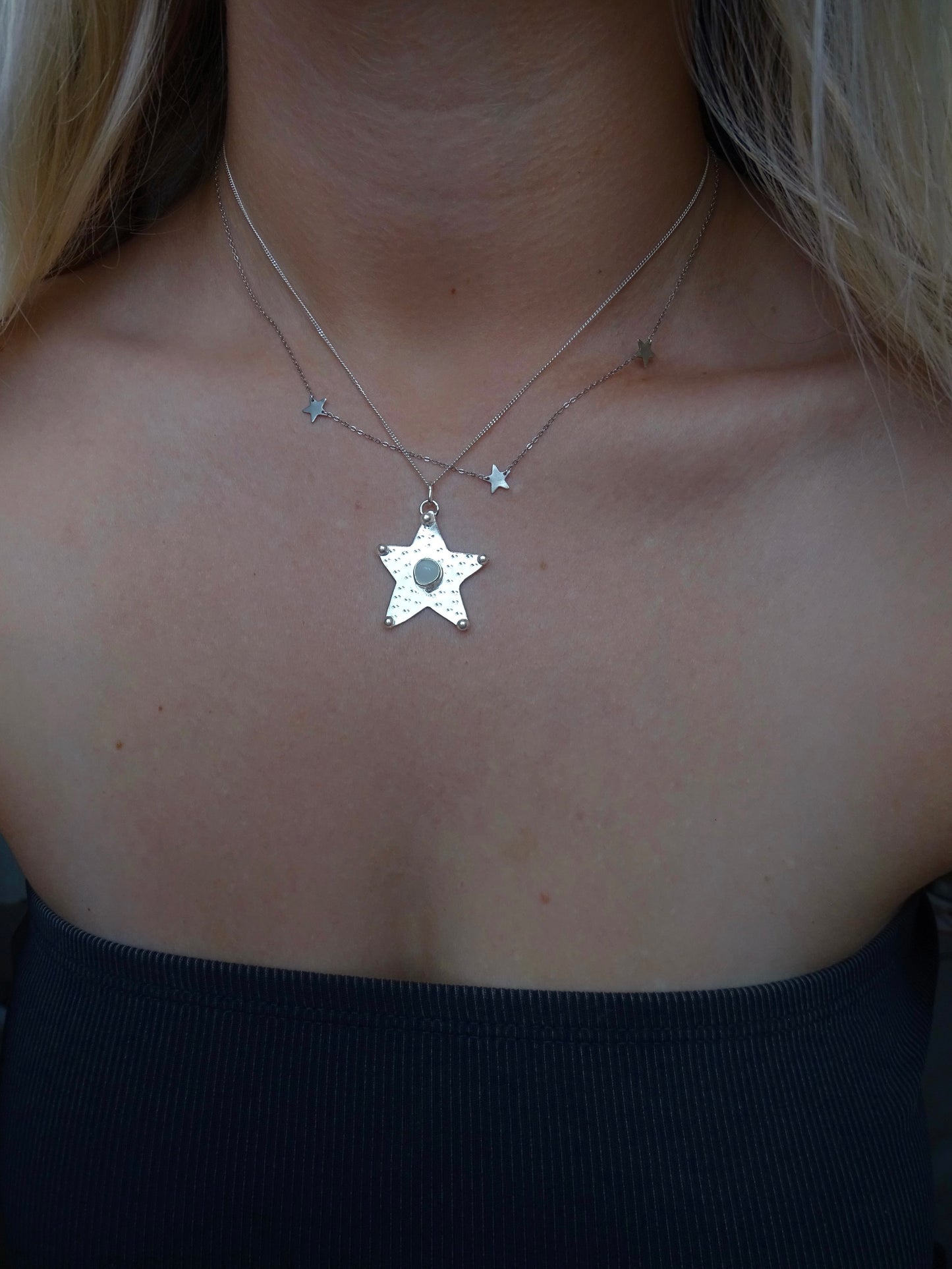 dancing star pendant • mother of pearl