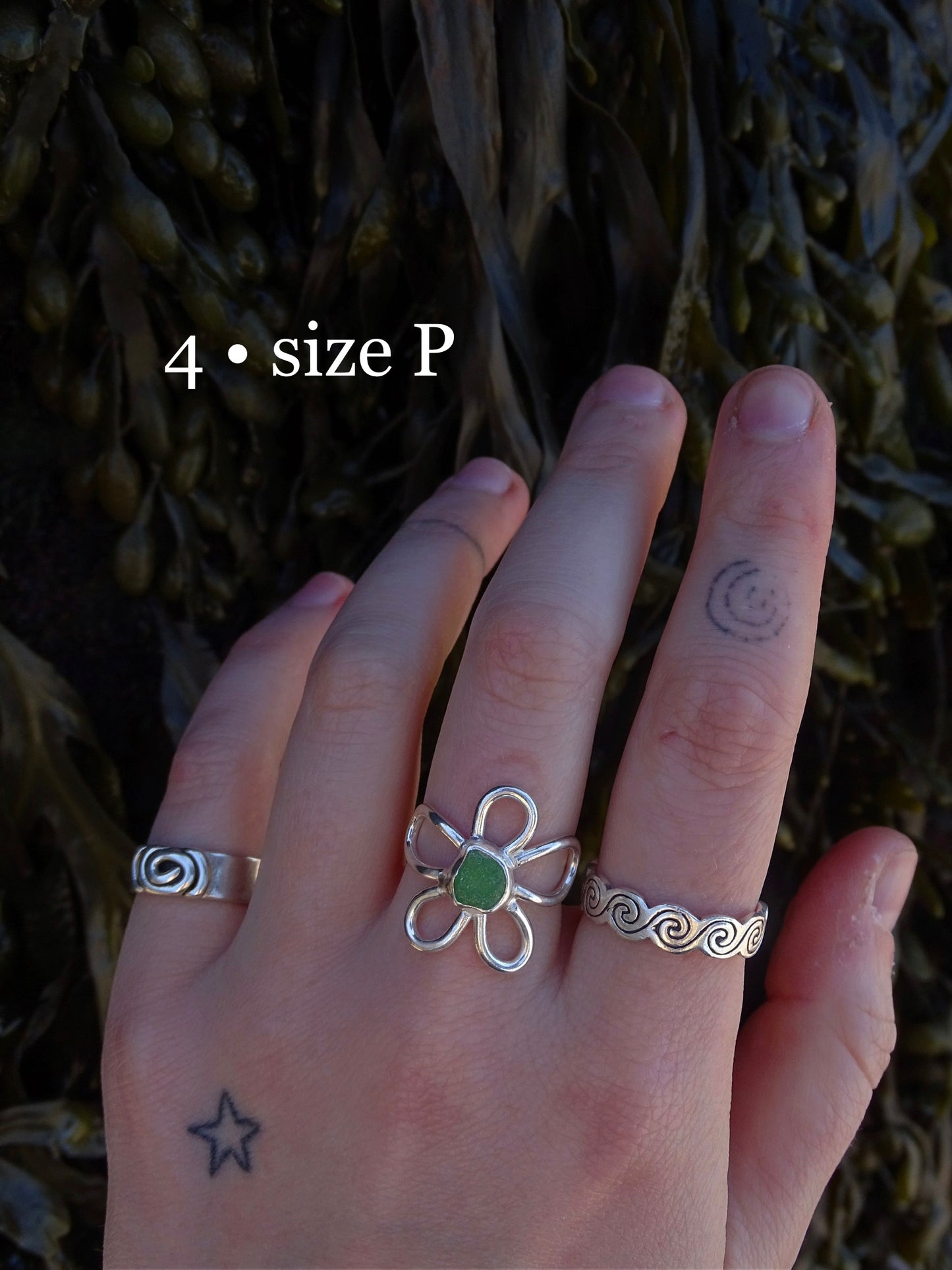 fleur rings • seaglass