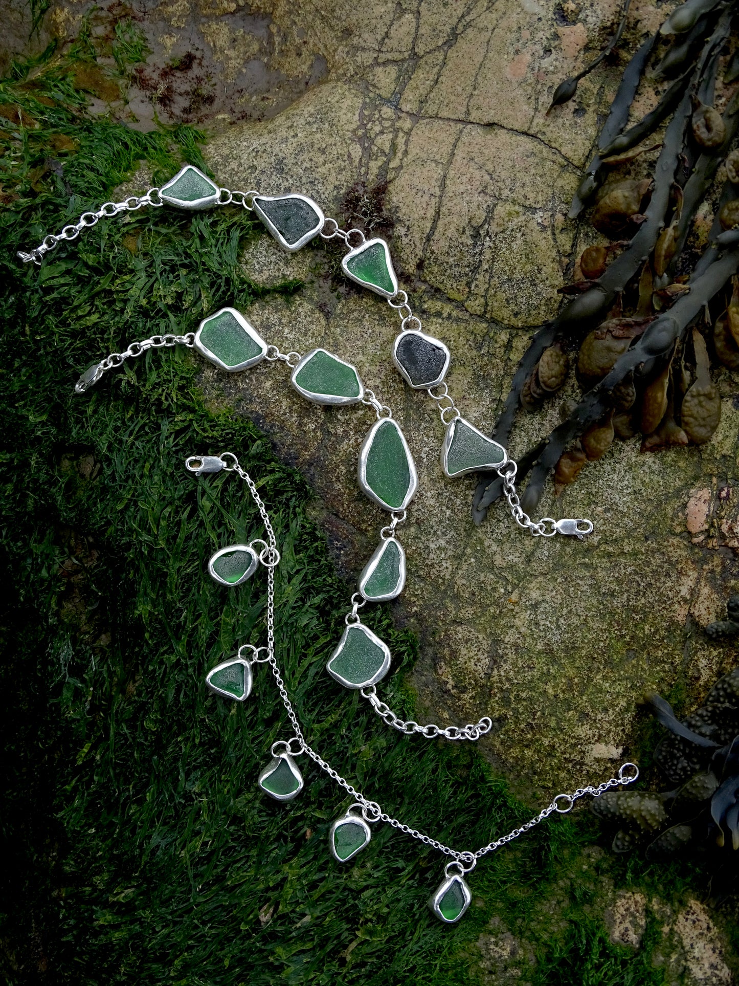 seaglass bracelets