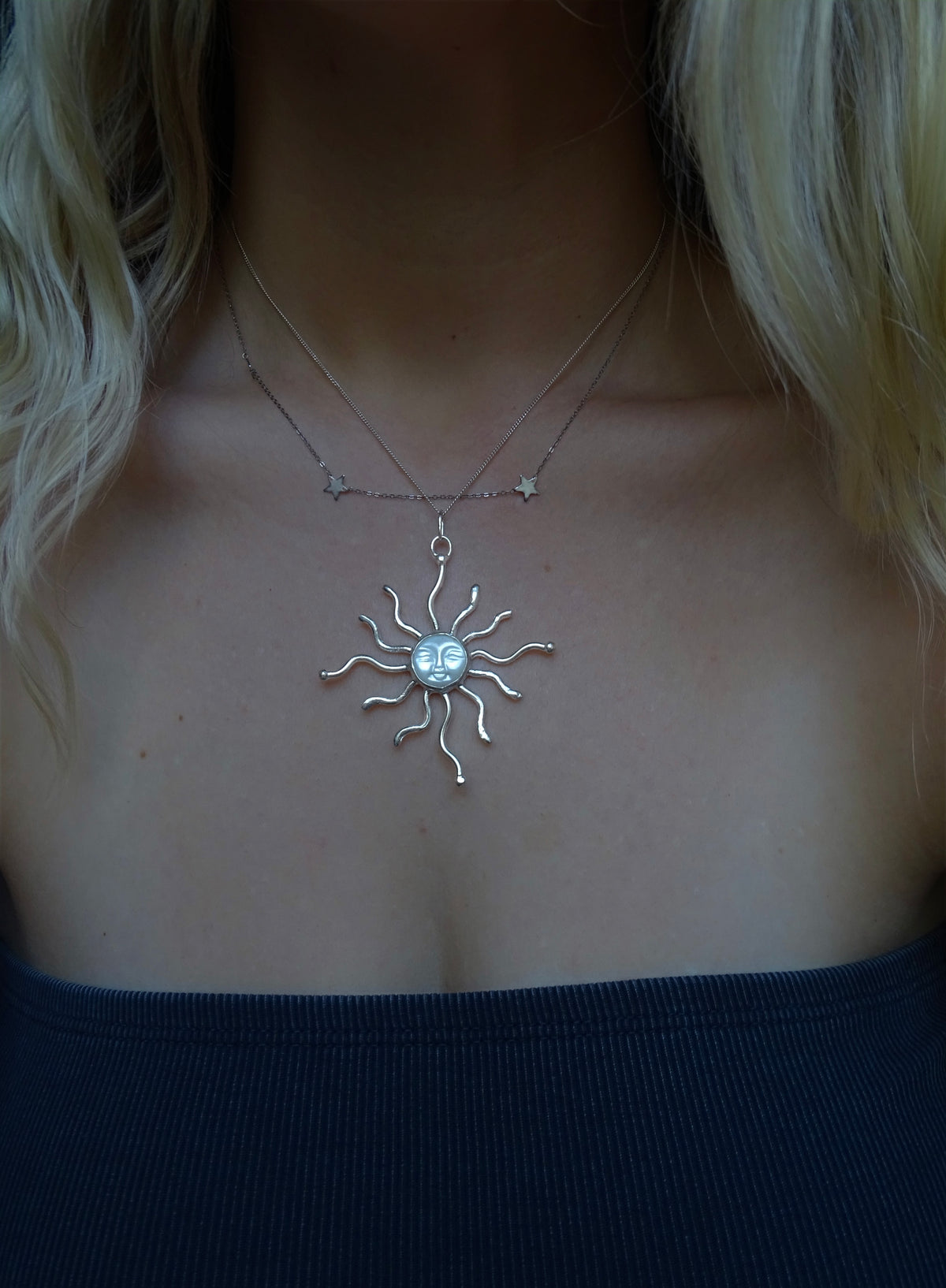 statement sun pendant