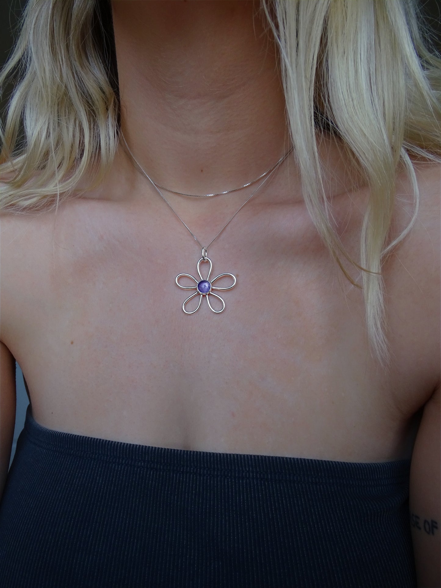 gemstone fleur pendants • mto