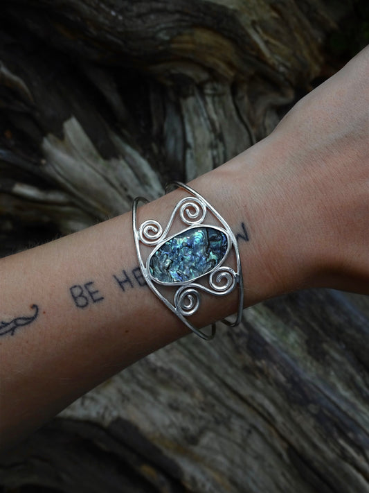 abalone swirl cuff