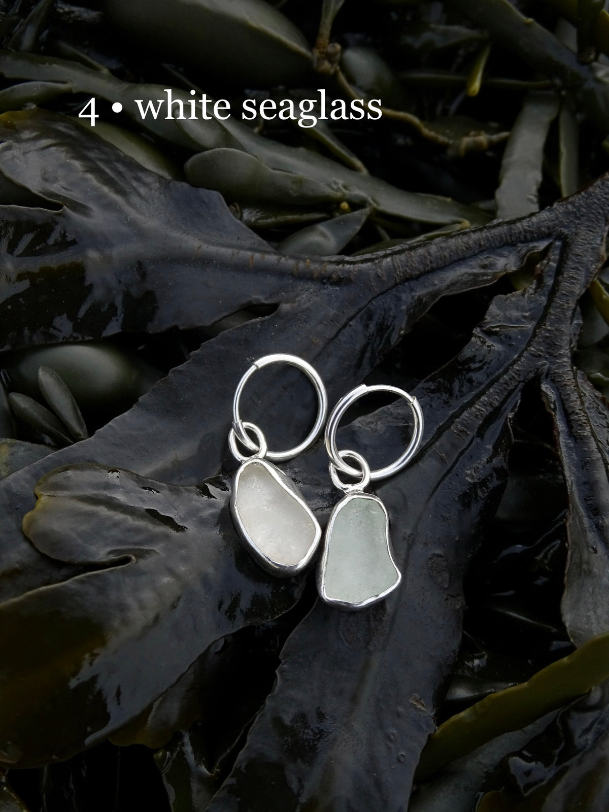 simple seaglass hoops