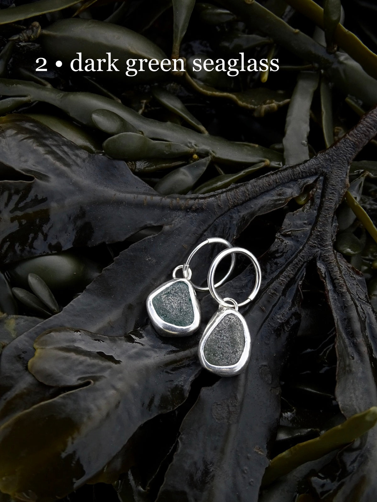 simple seaglass hoops