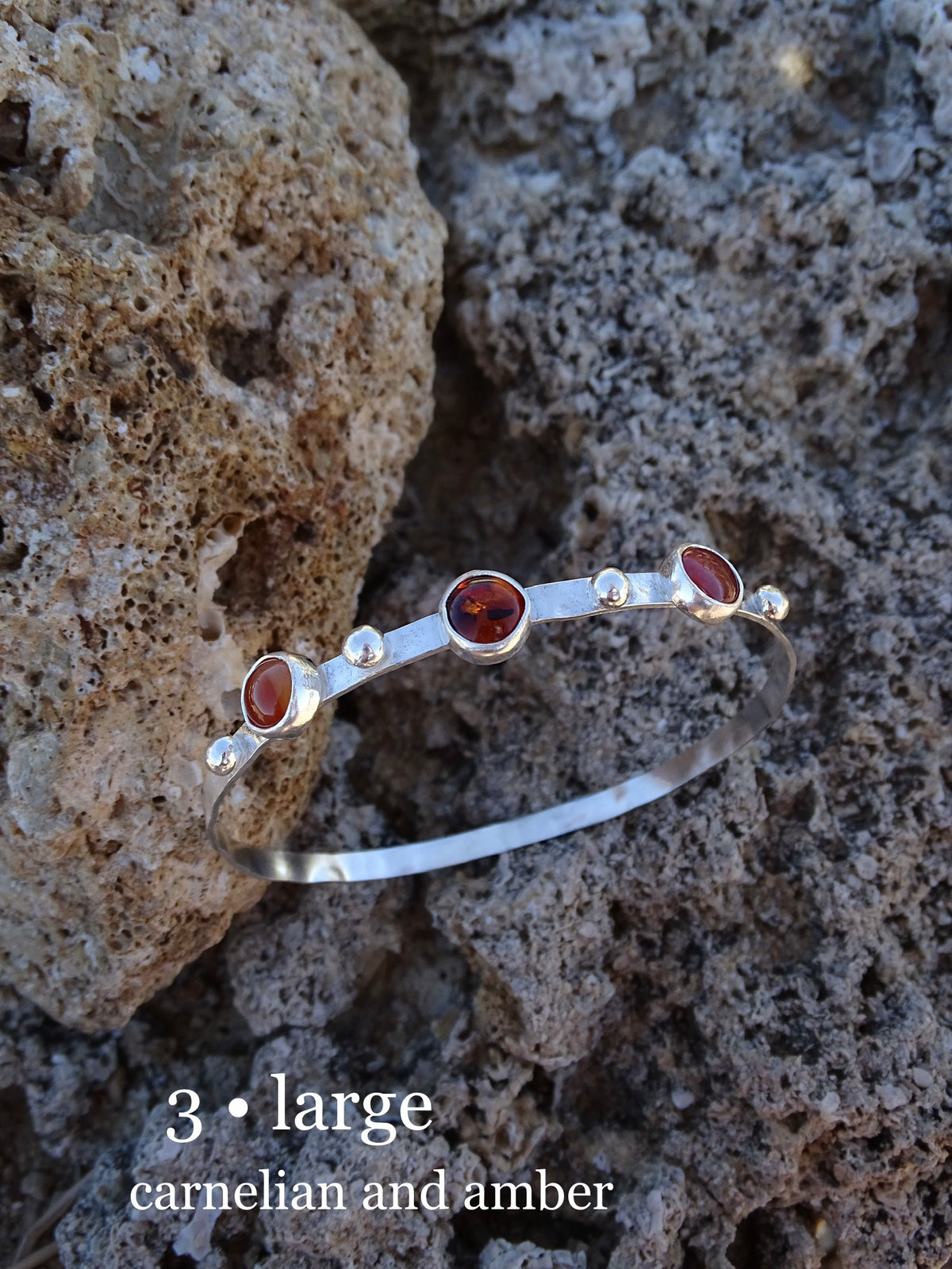 triple stone bangle
