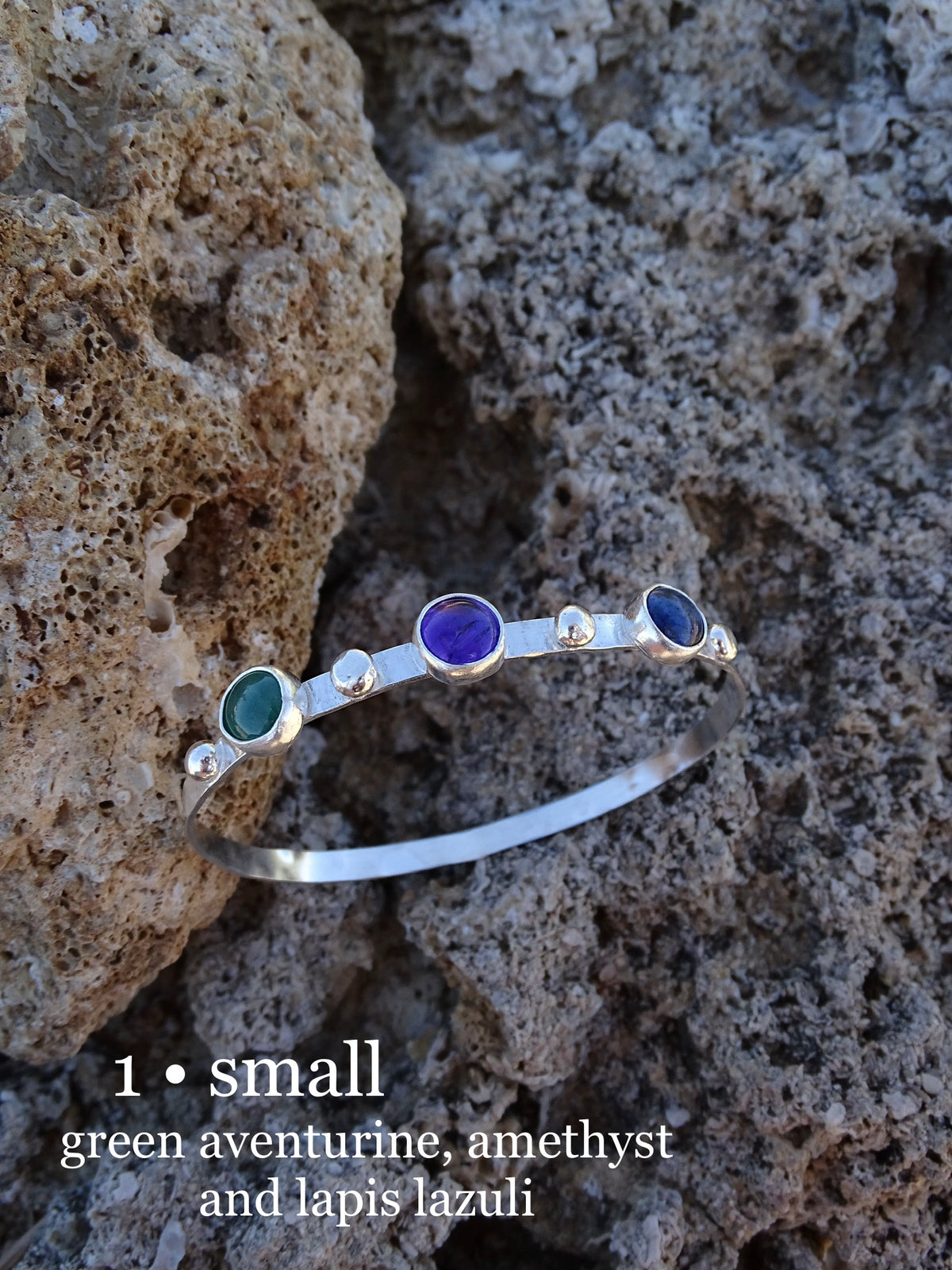 triple stone bangle