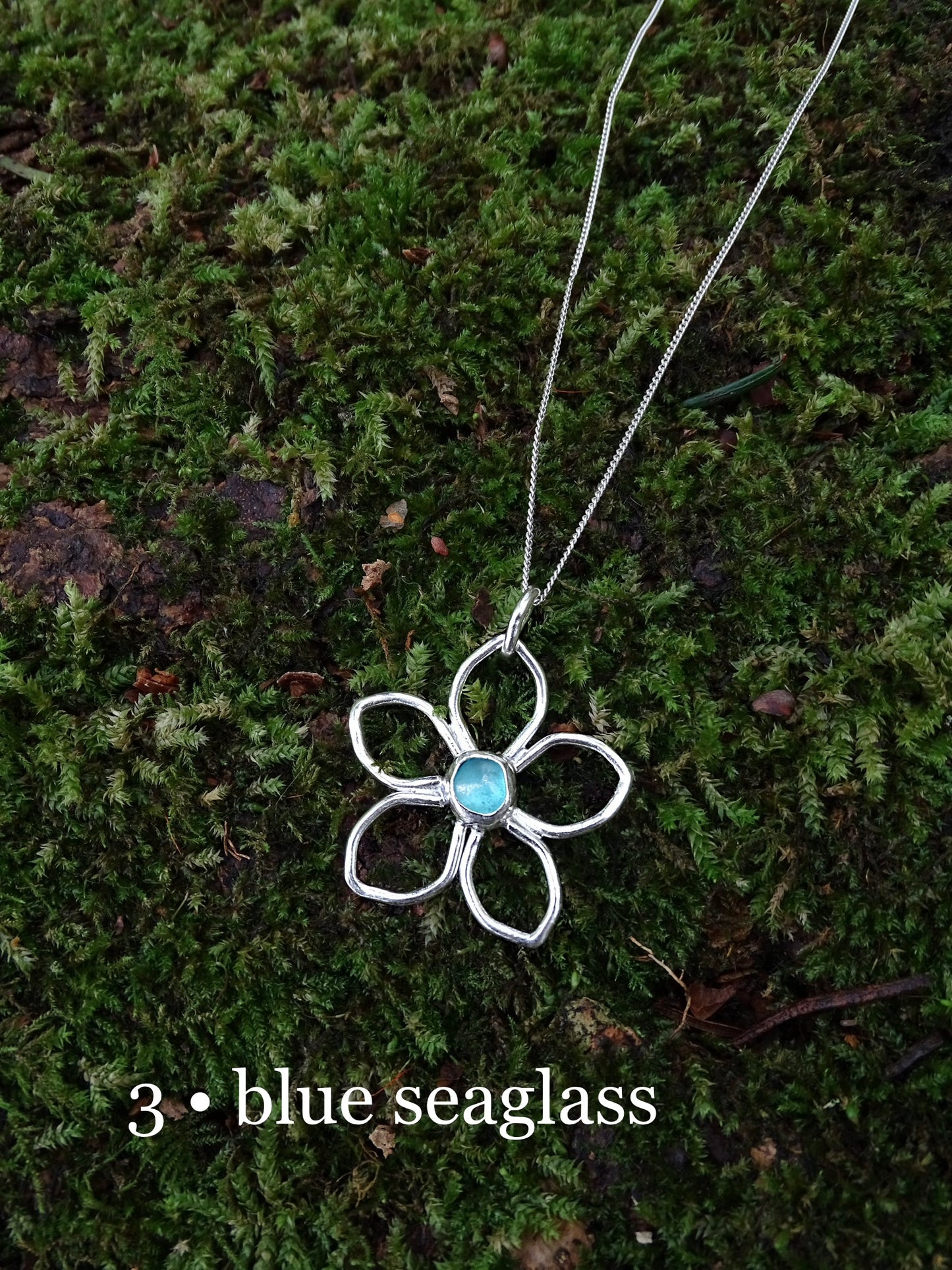 seaglass fleur pendants