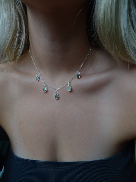 seaglass charm necklace