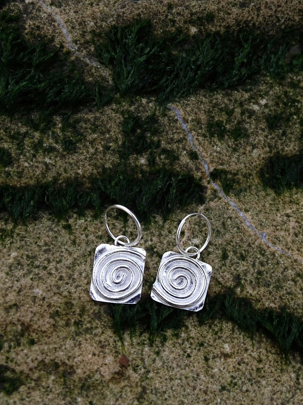 molten spiral hoops • made to order