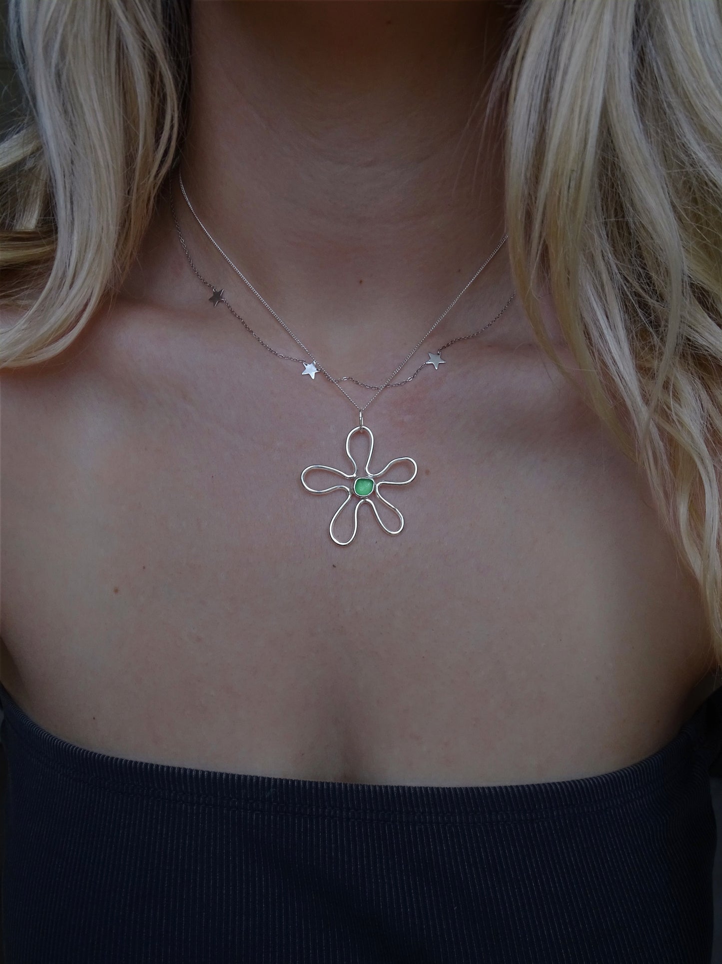 fleur pendants • seaglass