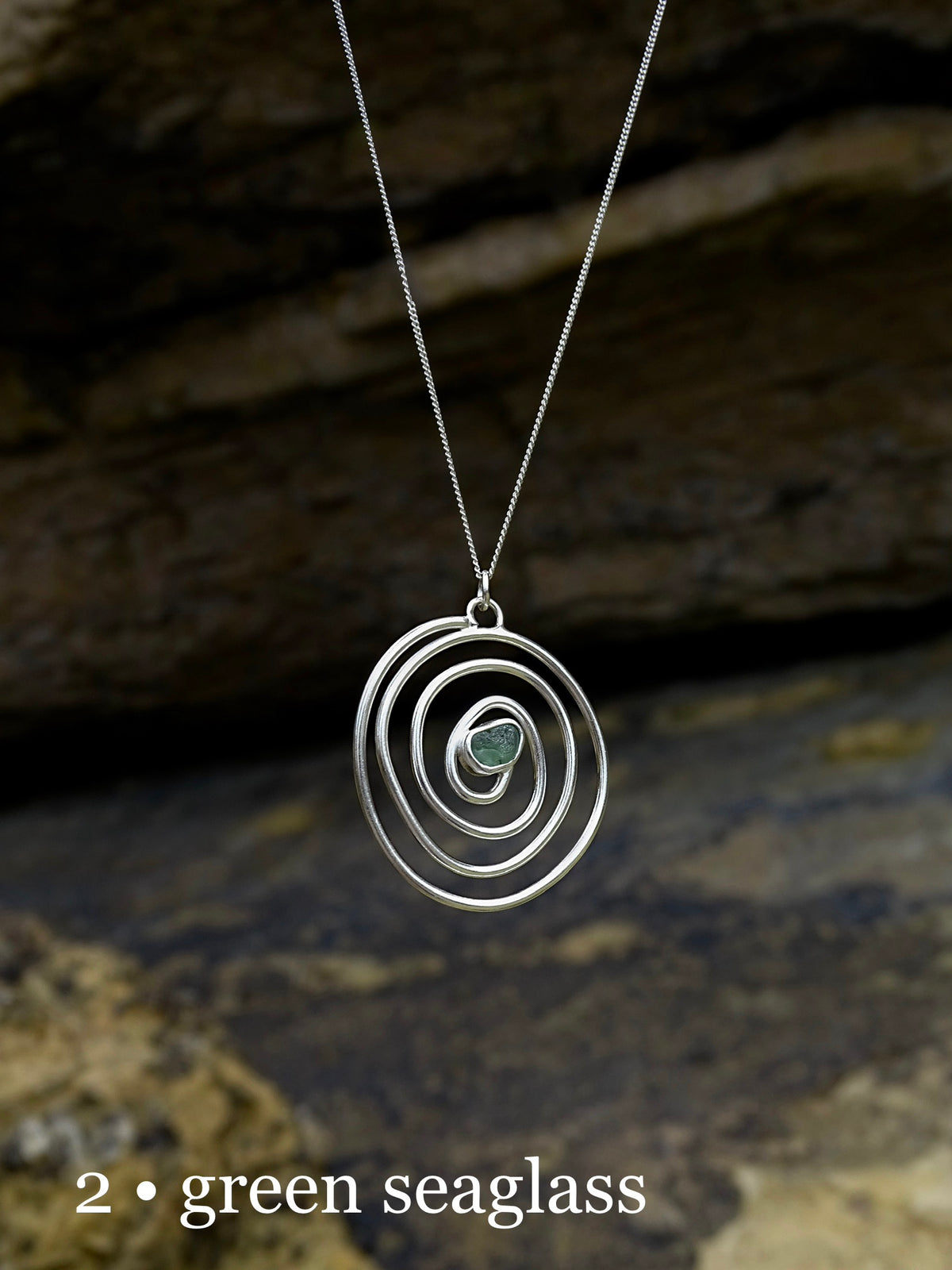 nebula pendant • seaglass