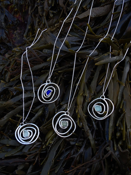 nebula pendant • seaglass