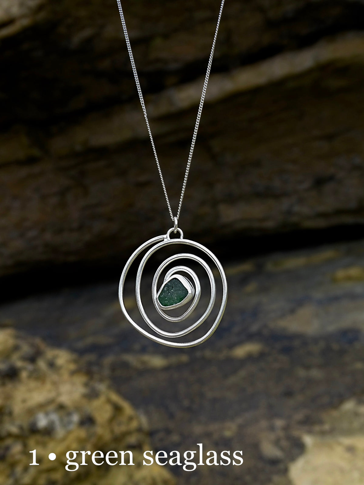 nebula pendant • seaglass