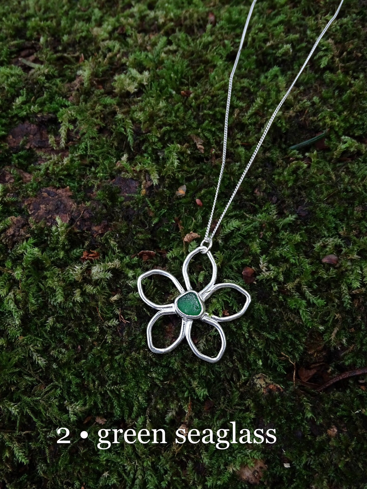 seaglass fleur pendants